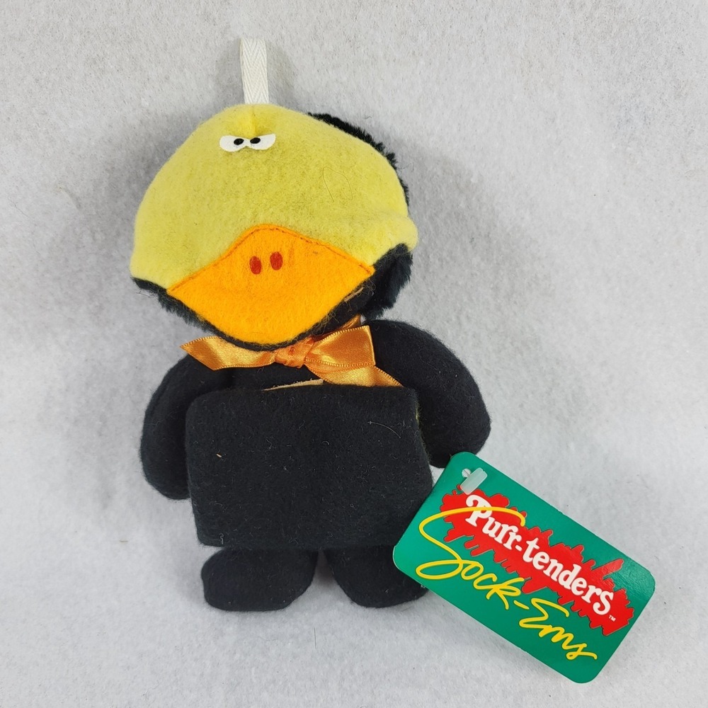 Purr Tenders Sock Ems Cat Duck Hallmark Burger King 1987 Flop Purr Cat Hang Tag